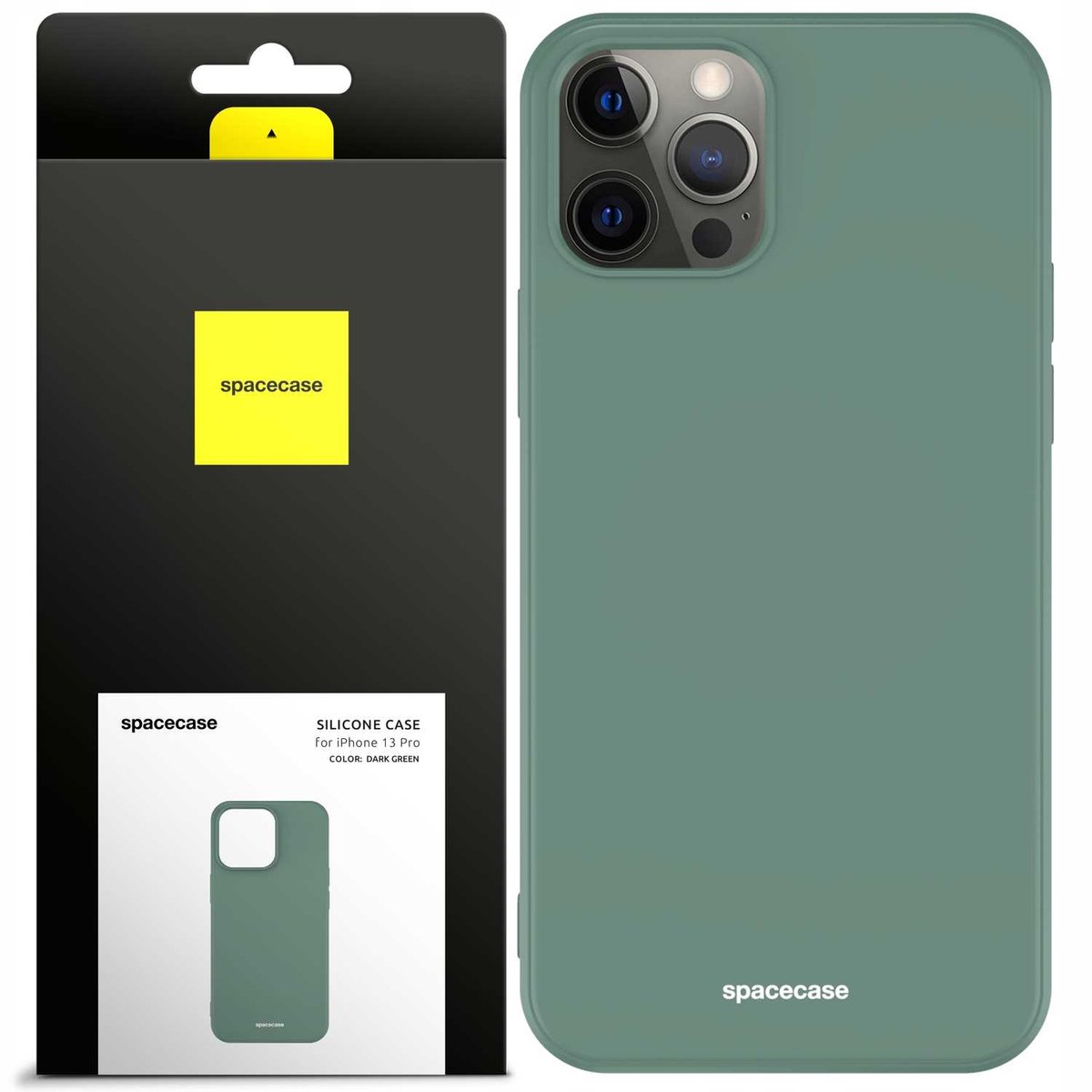 Spacecase Siliconen Hoesje Voor Iphone 13 Pro Donkergroen