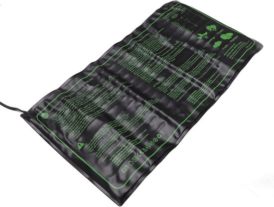 RIOGOO Zaailing Warmtemat en Thermostaat Set, Waterdichte Kas Verwarming Pad 10 x 20.7 Kieming Warming Mat voor Terrarium Reptiel Amfibie