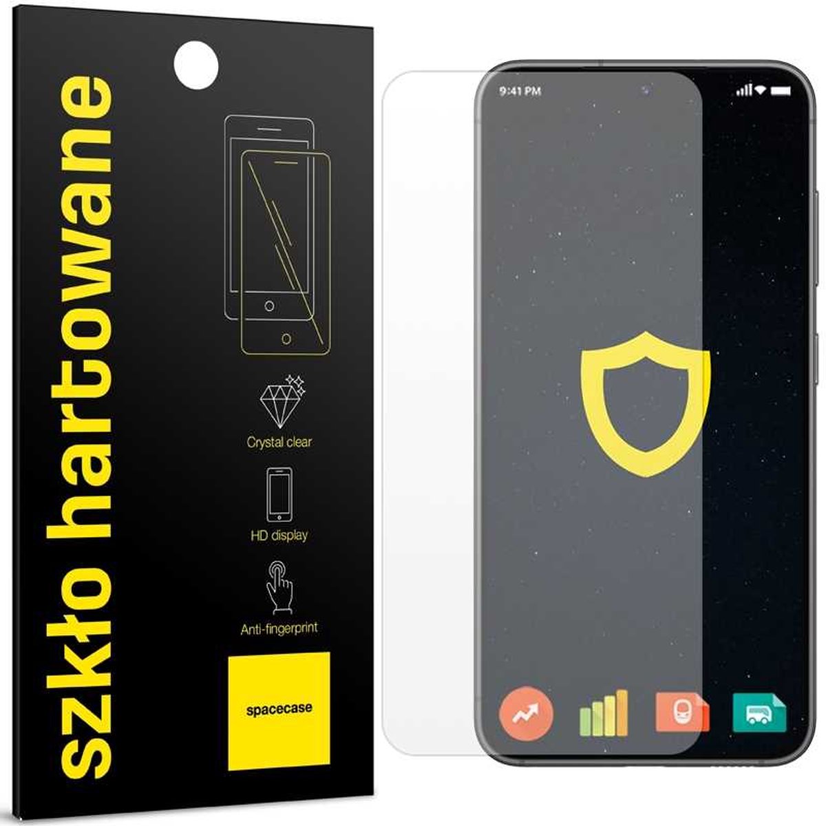 Spacecase Gehard Glas 2.5D Voor Samsung Galaxy S24+ Transparant