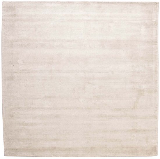 Tapis carré en viscose - Glamour ivoire 100x100 cm
