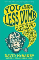 Boekomslag met tekst 'YOU ARE NOW LESS DUMB' en een aap met een pijp.