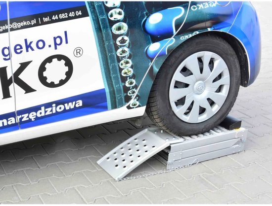 Hebitod Set Van 2 Opvouwbare Oprijplaten Auto 400 Kg - 190 Cm Voor Motorfiets, Grasmaaier, Aanhanger En Rolstoel