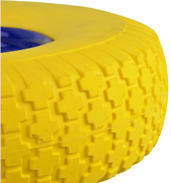 GEKO Trolleywiel - Massief PU - Versterkte Stalen Velg - 390 mm - Inclusief As van Merkloos	 — afbeelding 2