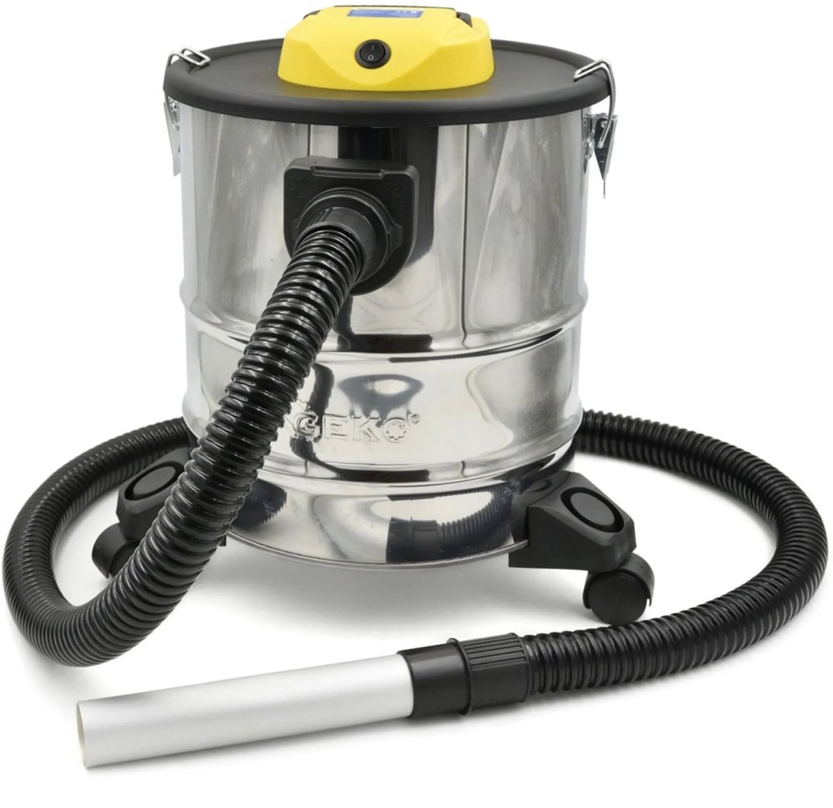 GEKO Asstofzuiger - 20L - 1600W - RVS - Met wielen