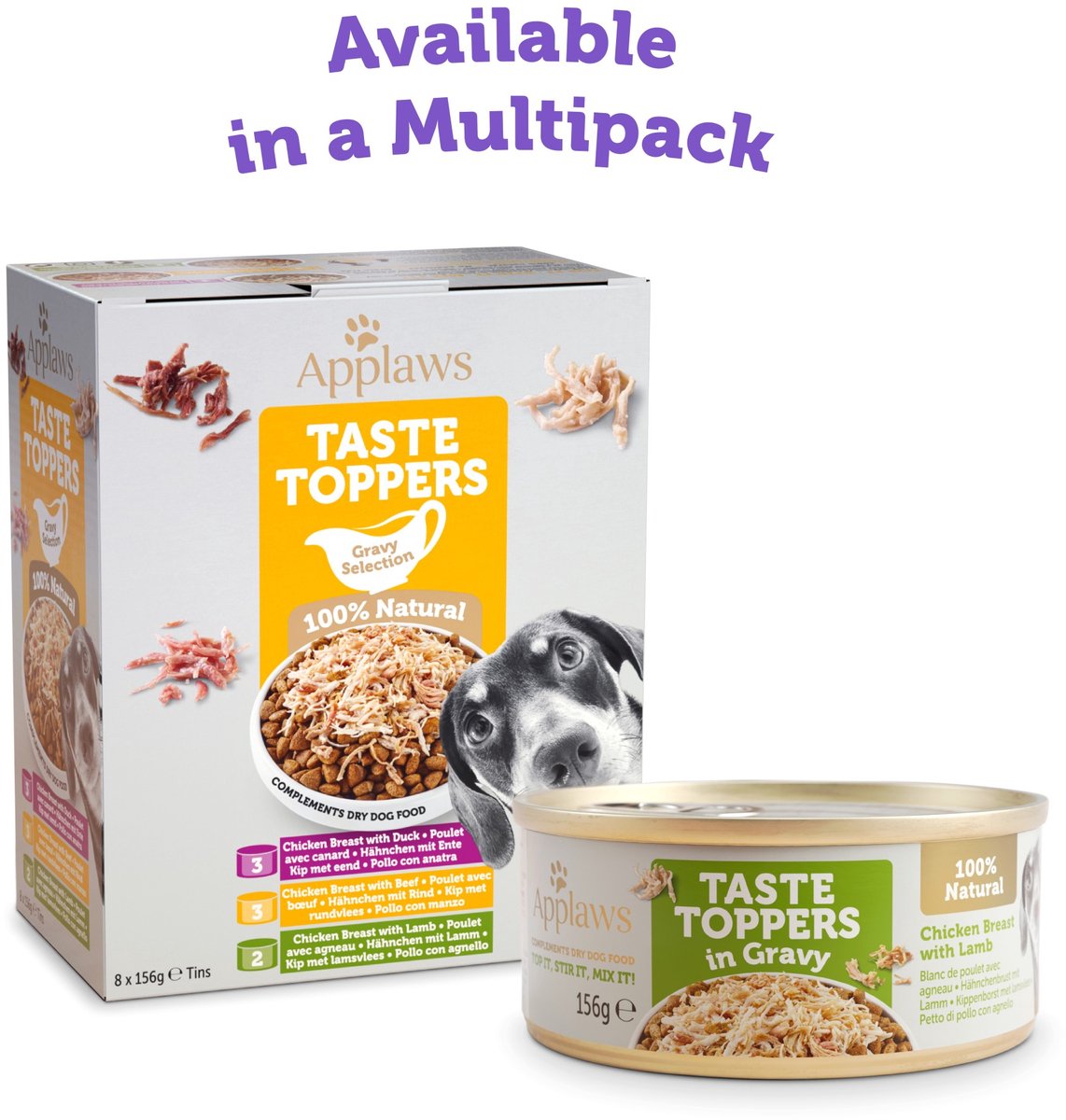Applaws Dog Taste Toppers Kip met lam in jus 156 gr. – per 12 stuks Applaws Dog Taste Toppers Kip met lam in jus 156 gr. – per 12 stuks
