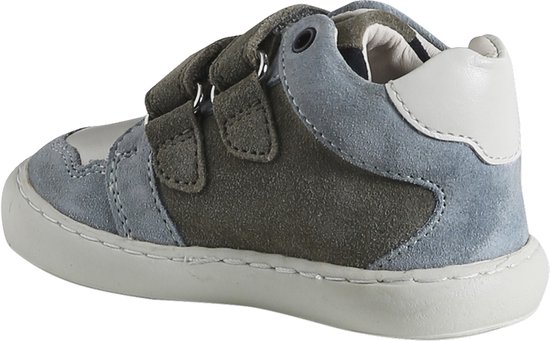 Vertbaudet Baskets bébé garçon en cuir à scratchs