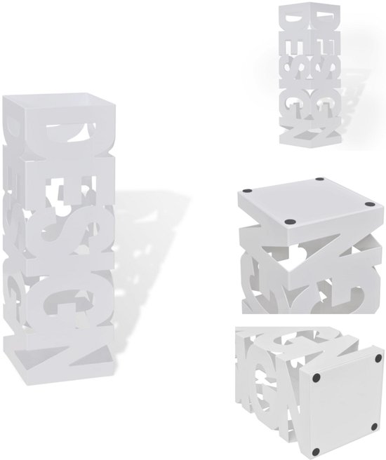 vidaXL Paraplu Standaard Zwart 28 x 12 x 41 cm Staal
