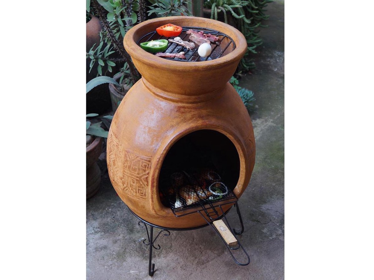 Sol-y-Yo Chimenea Mexicaanse terrashaard Barbecue XL (geel) | bol