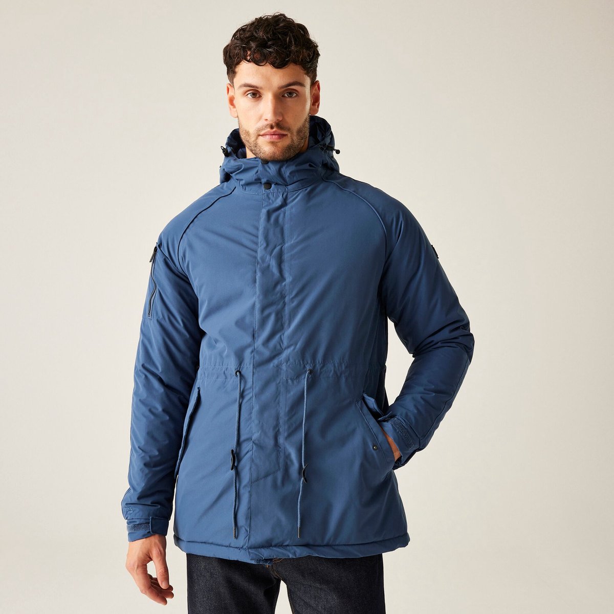 Regenjas Wandelen Heren Waterproof Ademend Salinger Iii Blauw