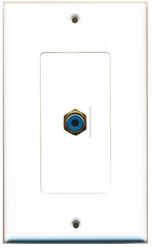Riteav – 1 RCA blu per Subwoofer audio Port parete piastra