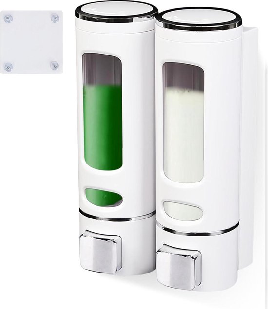 Triple Zeepdispenser 420 ml Wandmontage Douchegel Shampoo en Conditioner Dispenser Keuken Afwasmiddel Container Hand Body Wash Vloeibare Zeepdispenser voor Thuis Hotel Triple Zeepdispenser 420 ml Wandmontage Douchegel Shampoo en Conditioner Dispenser Keuken Afwasmiddel Container Hand Body Wash Vloeibare Zeepdispenser voor Thuis Hotel
