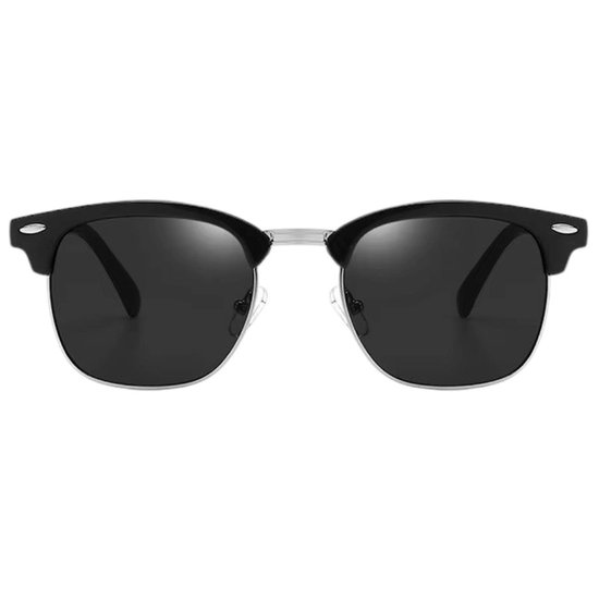 Fako Fashion® - Club Style Zonnebril - Polariserend - Polarized - Dames - Heren - Zwart/Zilver van Fako Fashion® — afbeelding 3