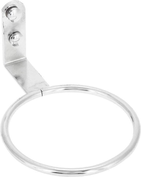 Support de sèche-cheveux simple en acier inoxydable galvanisé pour salon, salle de bain, montage mural, grand support de sèche- Blow , étagère de rangement, support suspendu - Goud - Durable.