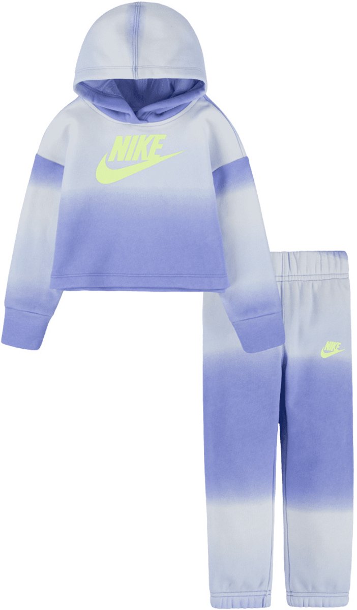 Nike Meisjes Printed Club Jogger Set Paars