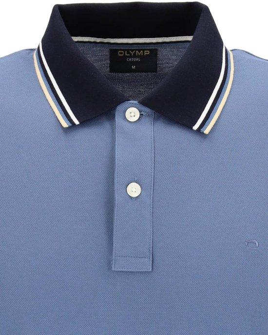Polo OLYMP Casual - polo coupe moderne - bleu fumé