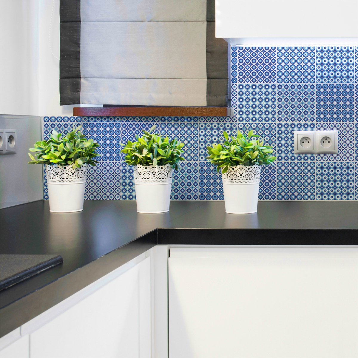 Ambiance Sticker Zelfklevende tegelmuurstickers voor keuken en badkamer - 9 Scandinavische Lapland tegelstickers - 9 stickers 20x20cm Multi color