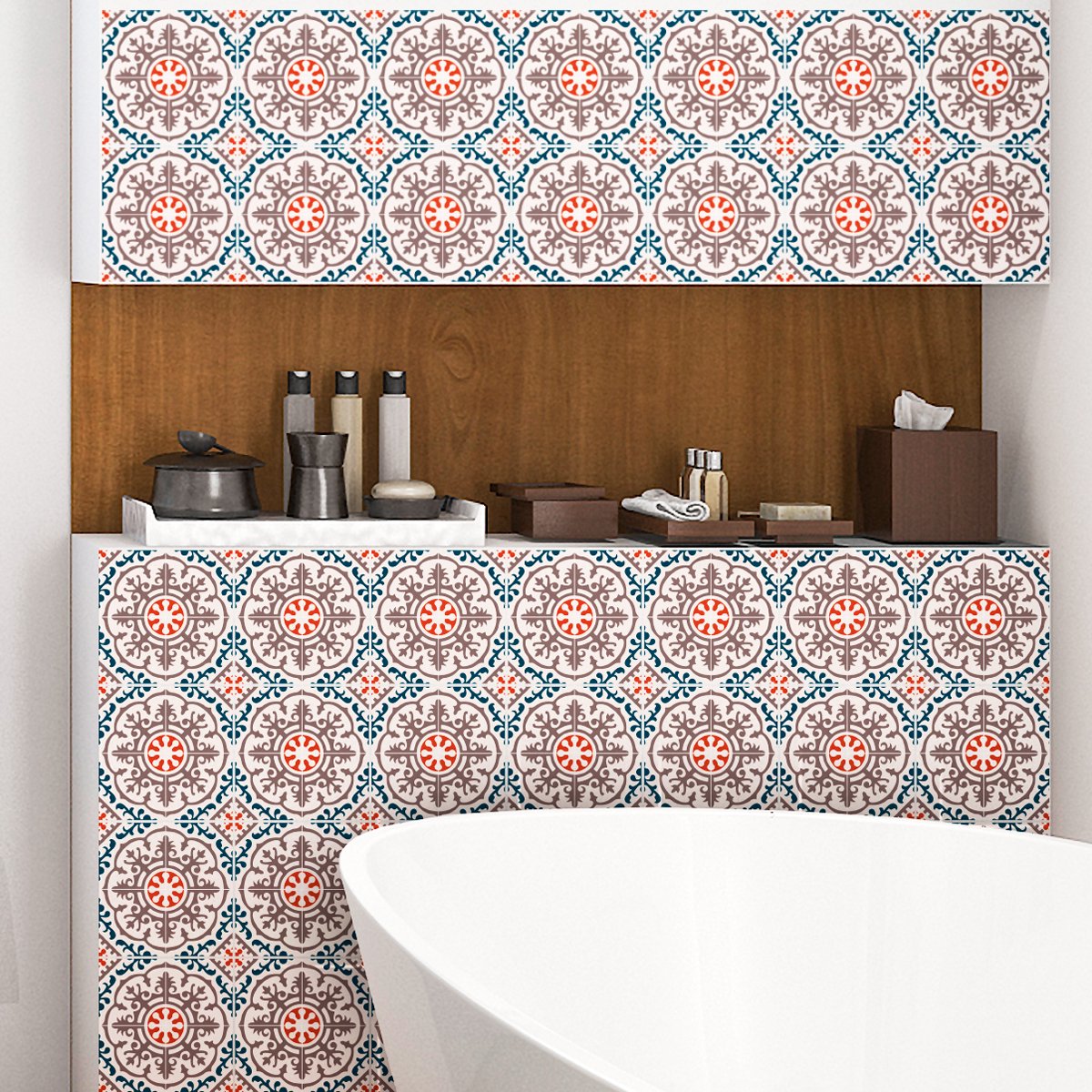 Zelfklevende tegelmuurstickers voor keuken en badkamer - 60 CATIA Azulejo tegelstickers -