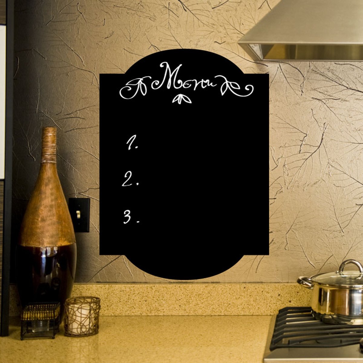 Ambiance Sticker Schoolbordsticker - uitwisbare zelfklevende muurstickers - KLASSIEKE VORM - 55x40cm Multi color