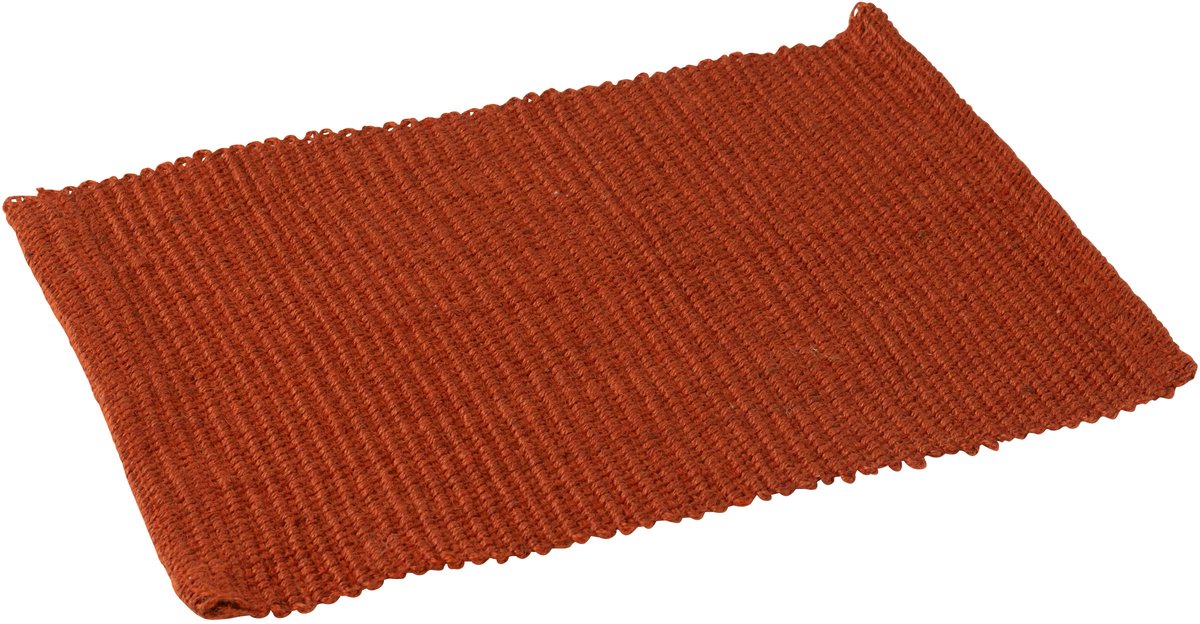 J-Line placemat Rechthoek - jute - terracotta
