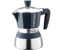 Pedrini MyMoka induction Moka pot Bruin, Roestvrijstaal