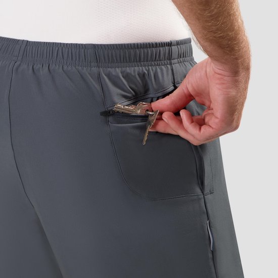 Rogelli Essential Heren 2-in-1 Running Short Blauw | Comfortabel lopen