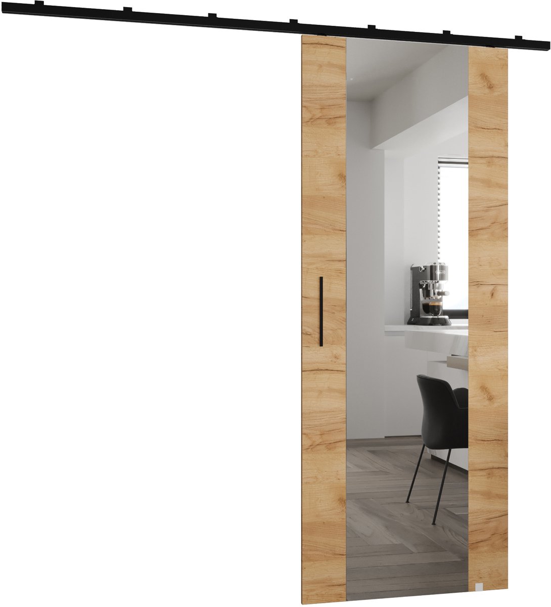 Schuifdeursysteem met rail - Loftdeur met wandmontage - 90x204cm - AVANTI II - Craft