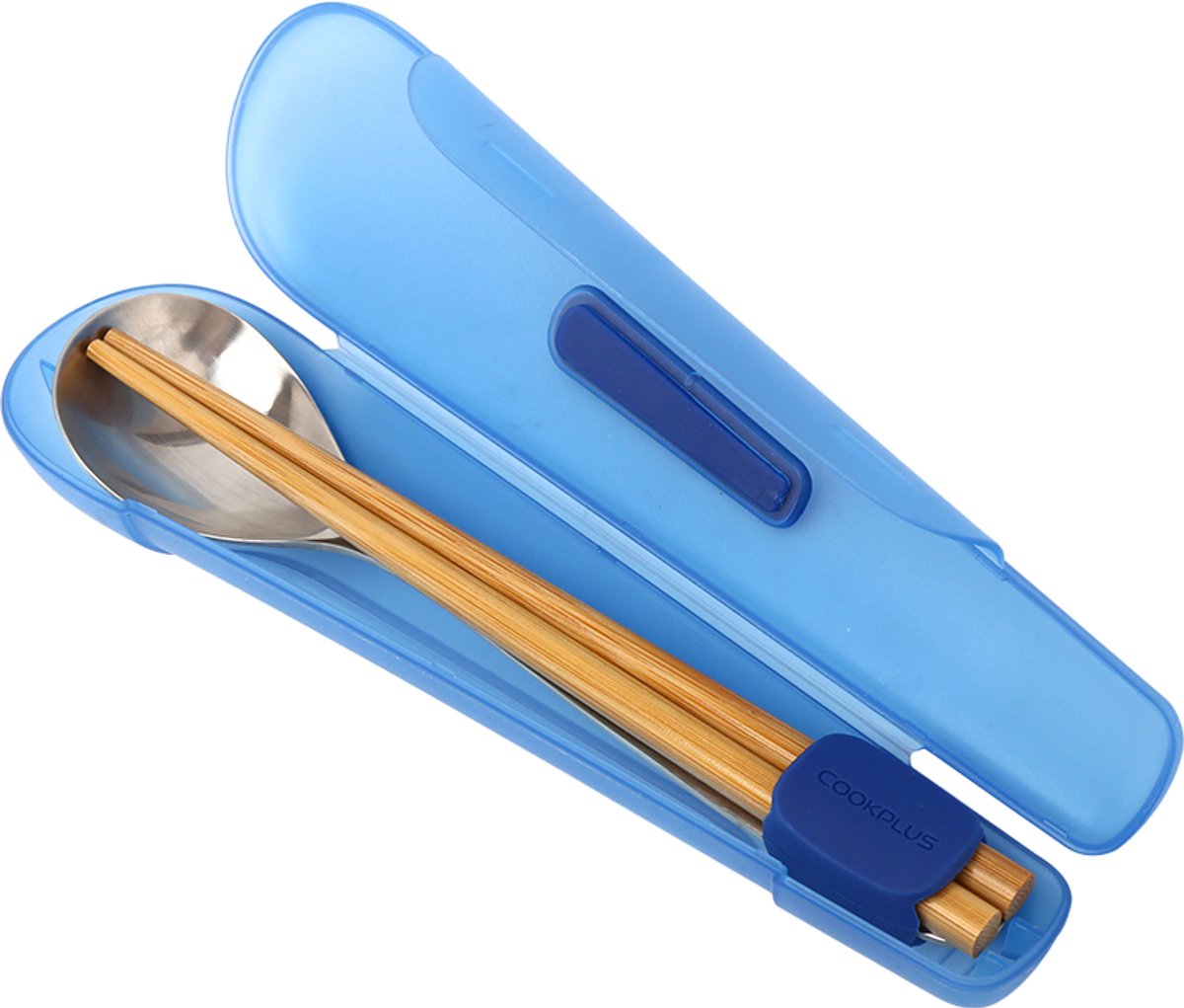 Eetstokjes- en Lepelset Blauw - Chopsticks - Spoon