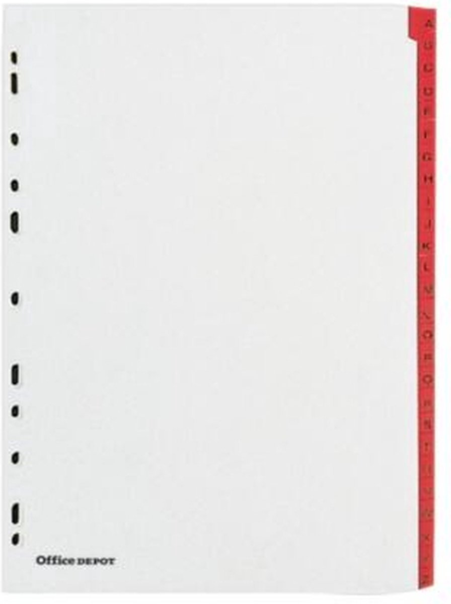 Office Depot Tabbladen A4 Wit 26 tabs 11-gaats Mylar-gecoat Aarton A - Z