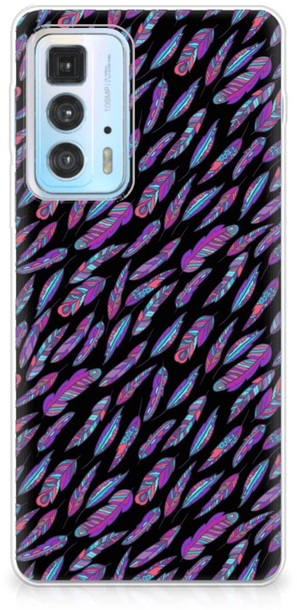 Motorola Edge 20 Pro TPU bumper Feathers Color