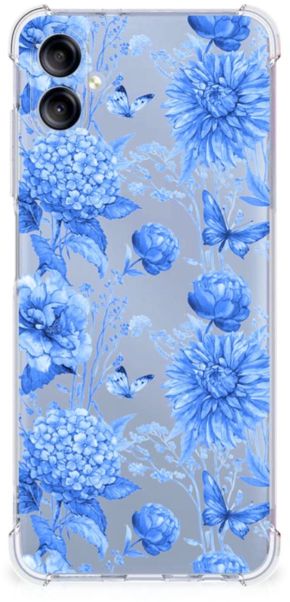 Case voor Samsung Galaxy A05 Flowers Blue