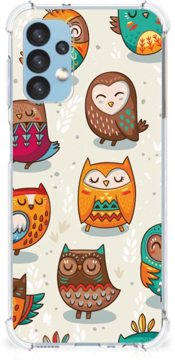 Samsung Galaxy A13 (4G) Case Anti-shock Vrolijke Uilen