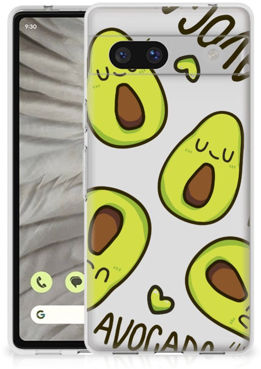 Google Pixel 7A Telefoonhoesje met Naam Avocado Singing