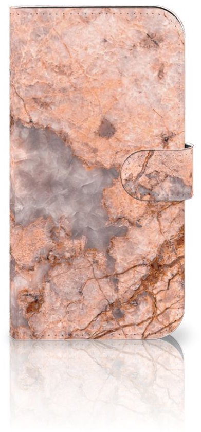 Etui pour Téléphone iPhone 15 Plus Coque Orange De Marbre