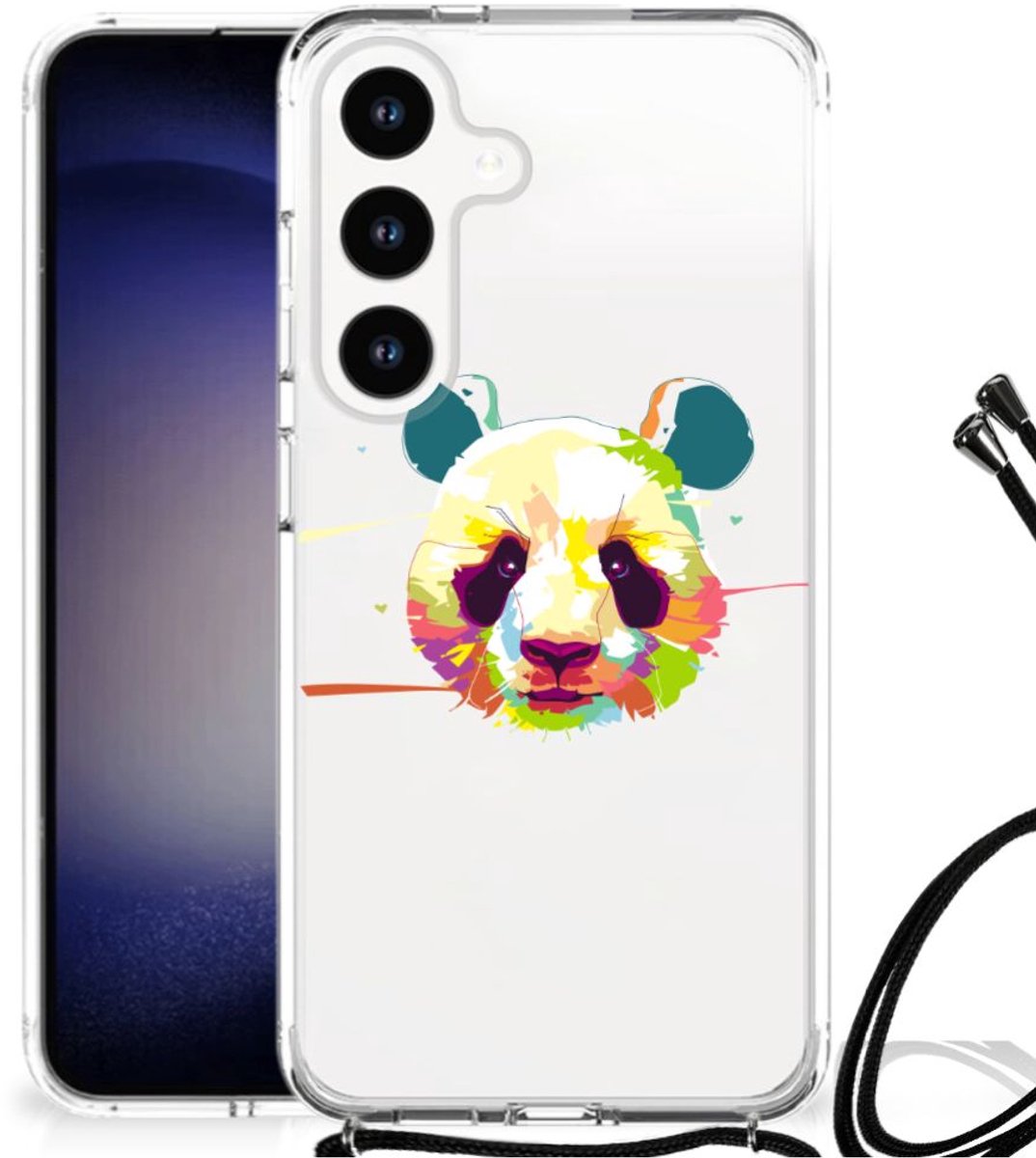 Samsung Galaxy S24 Stevig Bumper Hoesje Panda Color