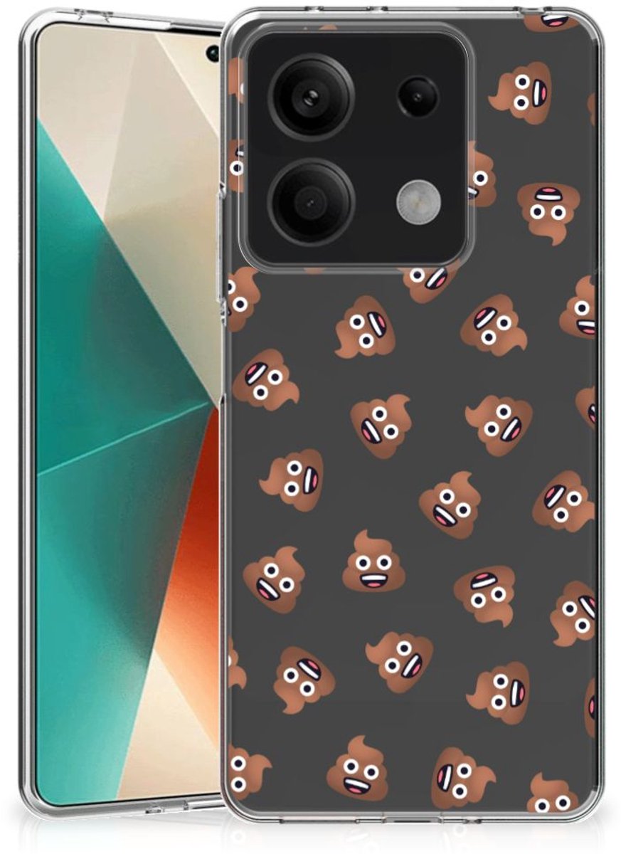 TPU bumper voor Xiaomi Redmi Note 13 5G Poep Emojis