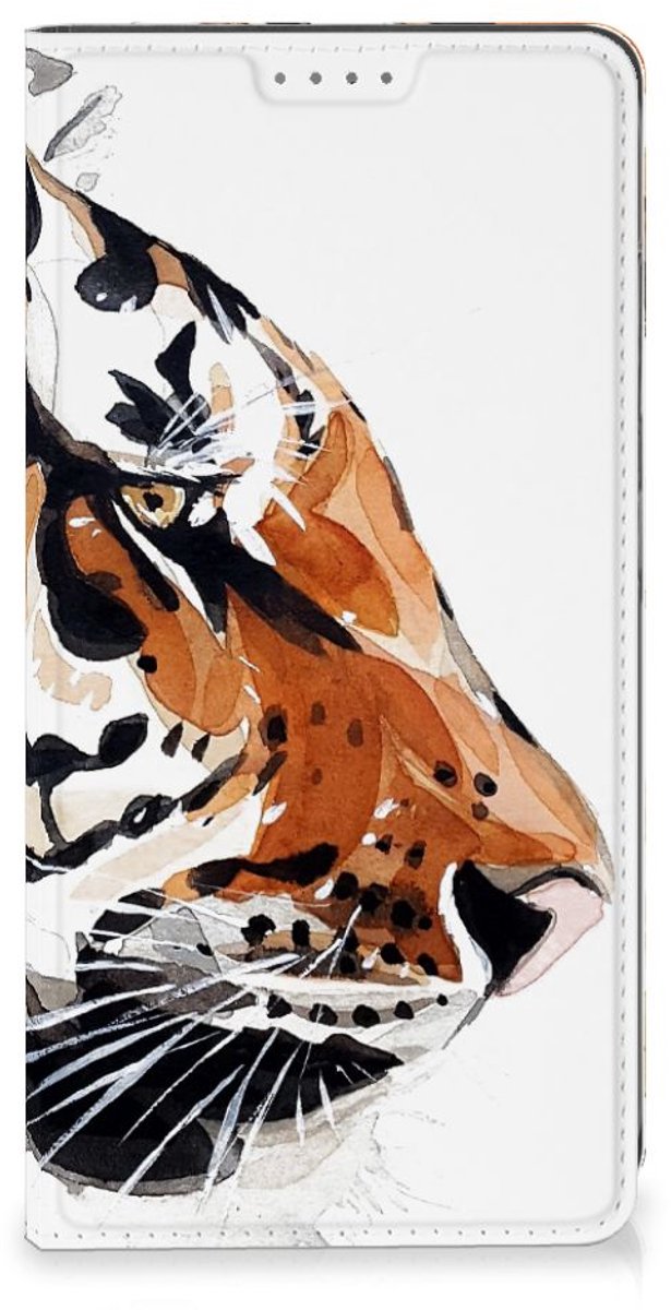Bookcase Samsung Galaxy S24 Watercolor Tiger
