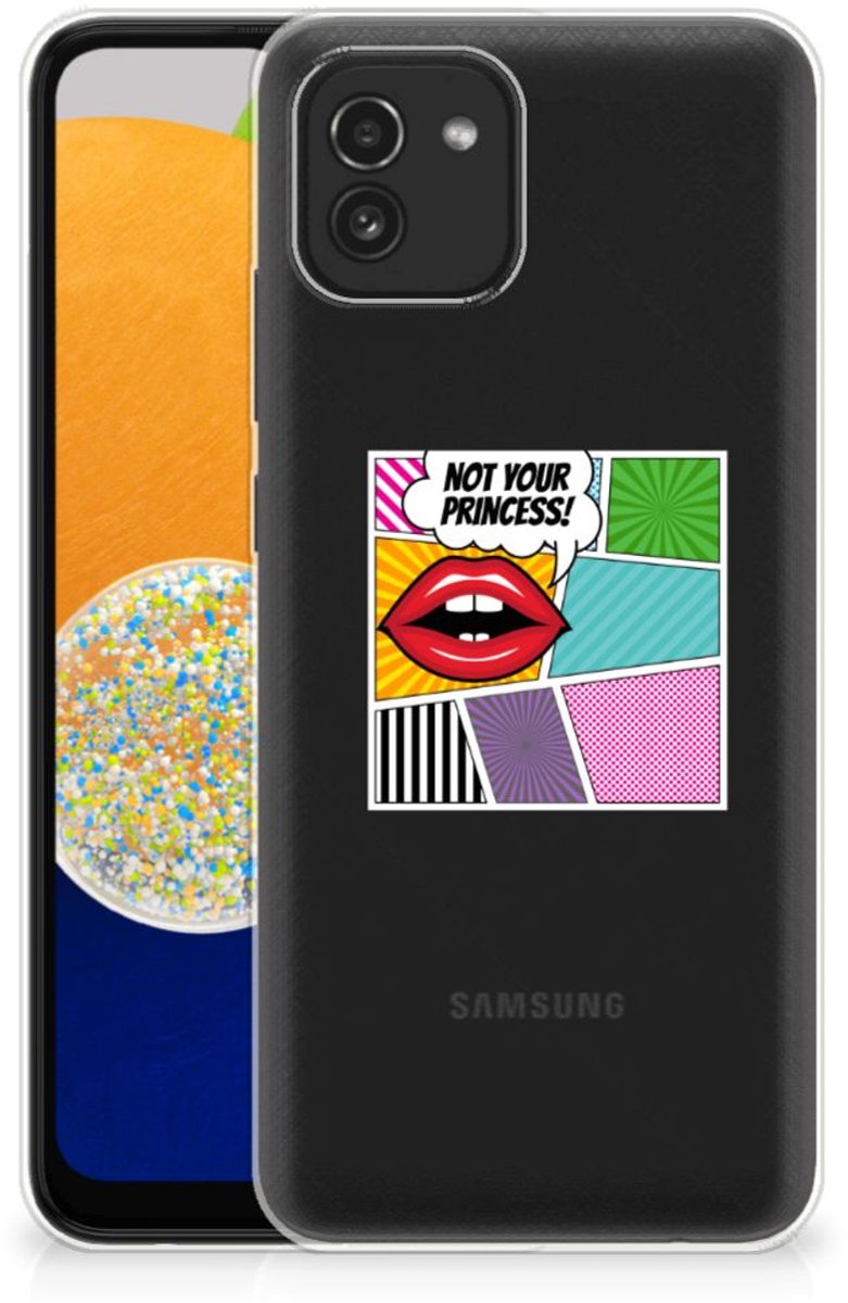 Samsung Galaxy A03 Silicone Back Cover Popart Princess