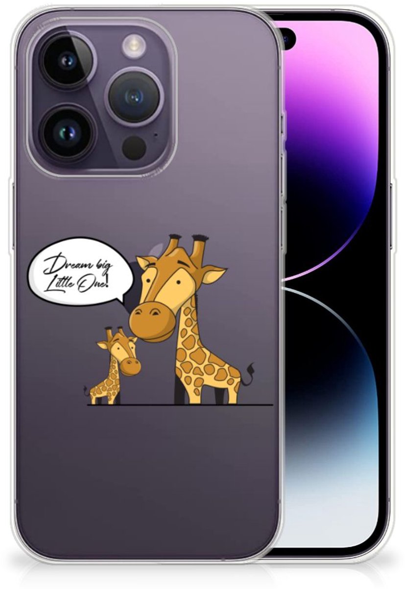 Apple iPhone 14 Pro Telefoonhoesje met Naam Giraffe