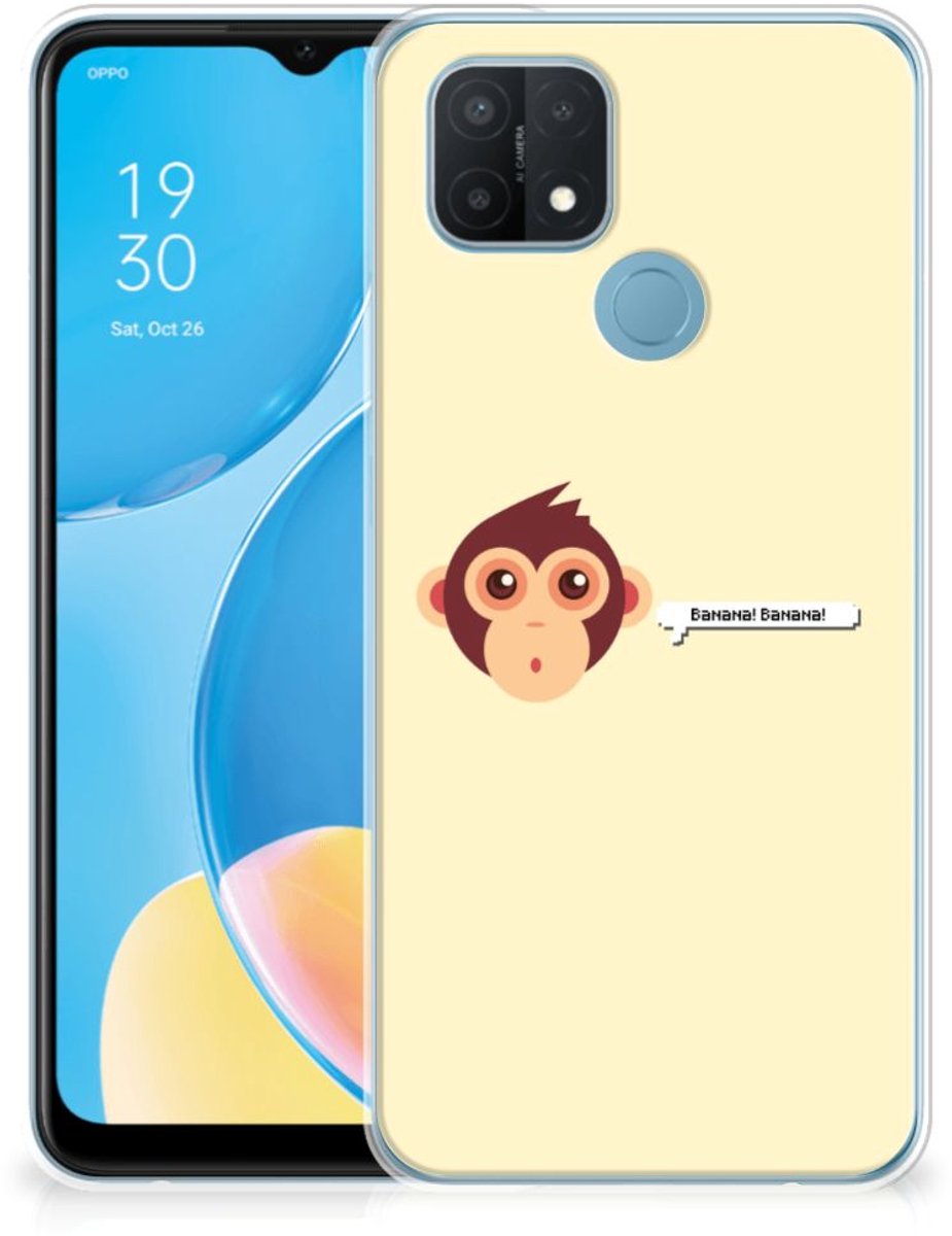OPPO A15 Telefoonhoesje met Naam Monkey