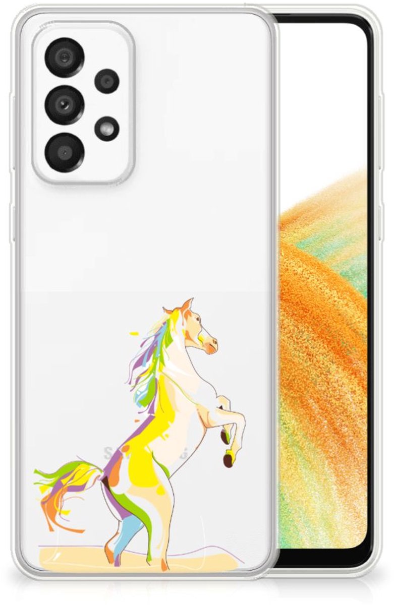 Samsung Galaxy A33 5G Telefoonhoesje met Naam Horse Color