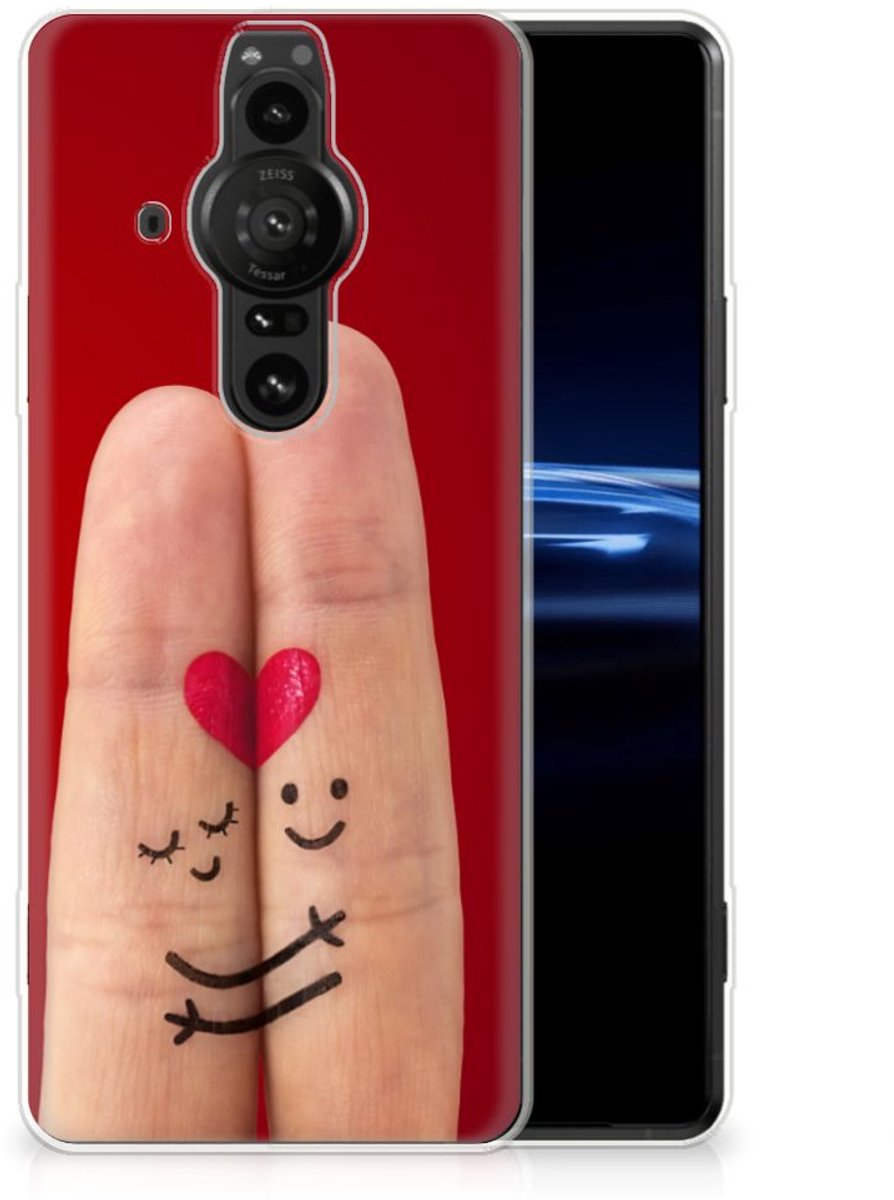 Sony Xperia Pro-I Silicone Back Cover Liefde - Origineel Romantisch Cadeau