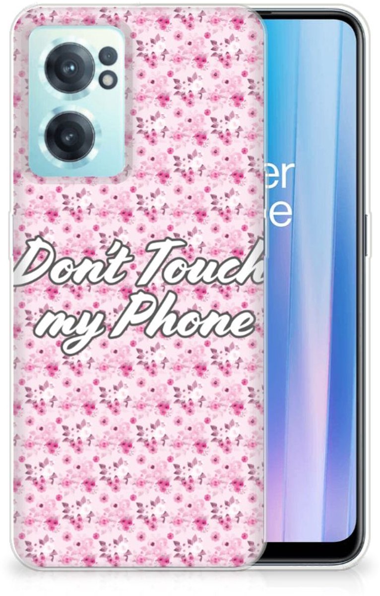 OnePlus Nord CE 2 5G Silicone-hoesje Flowers Pink DTMP