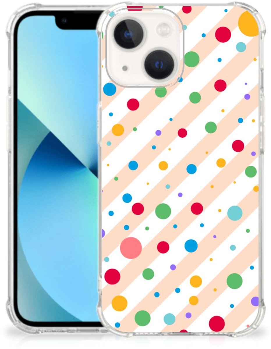 iPhone 13 mini Doorzichtige Silicone Hoesje Dots