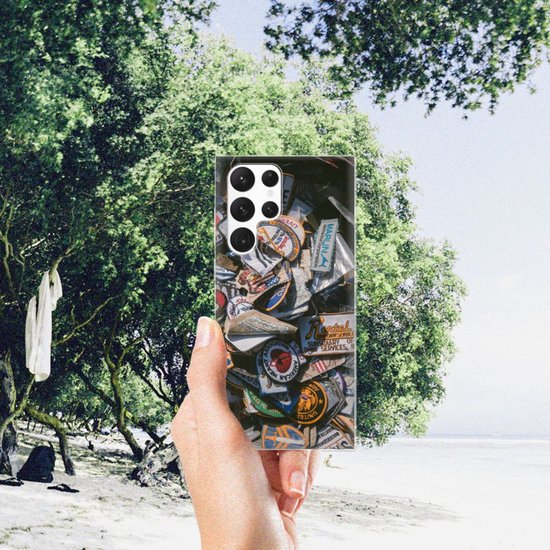 Samsung Galaxy S22 Ultra Siliconen Hoesje met foto Badges