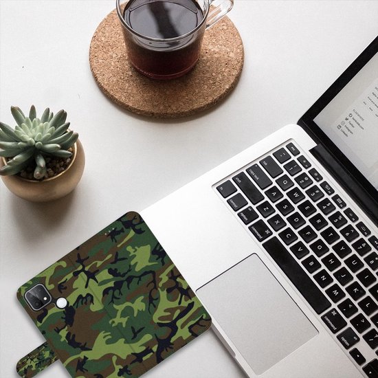 Étui Portefeuille OPPO A15 Armée Foncé