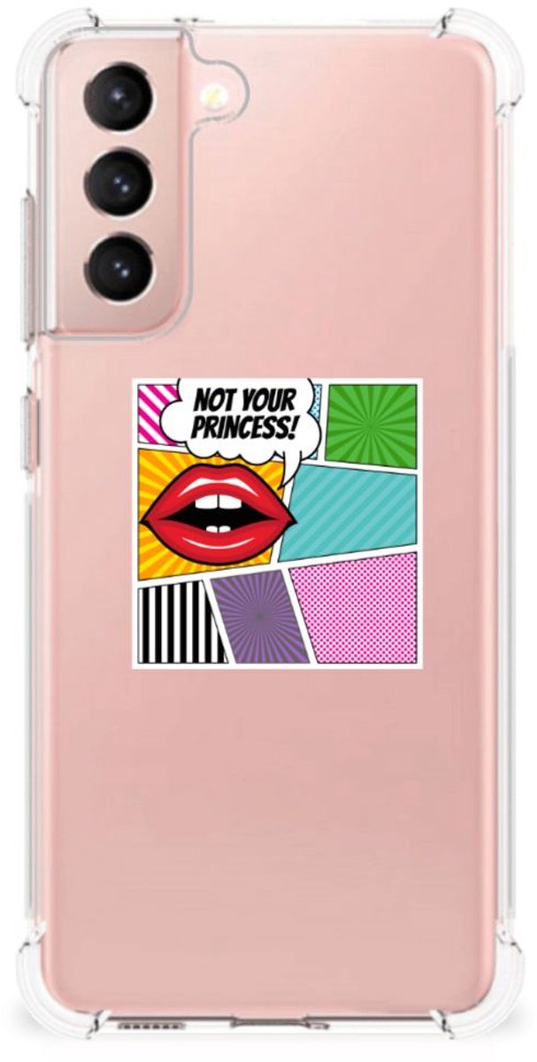 Samsung Galaxy S21 FE Anti Shock Bumper Case Popart Princess