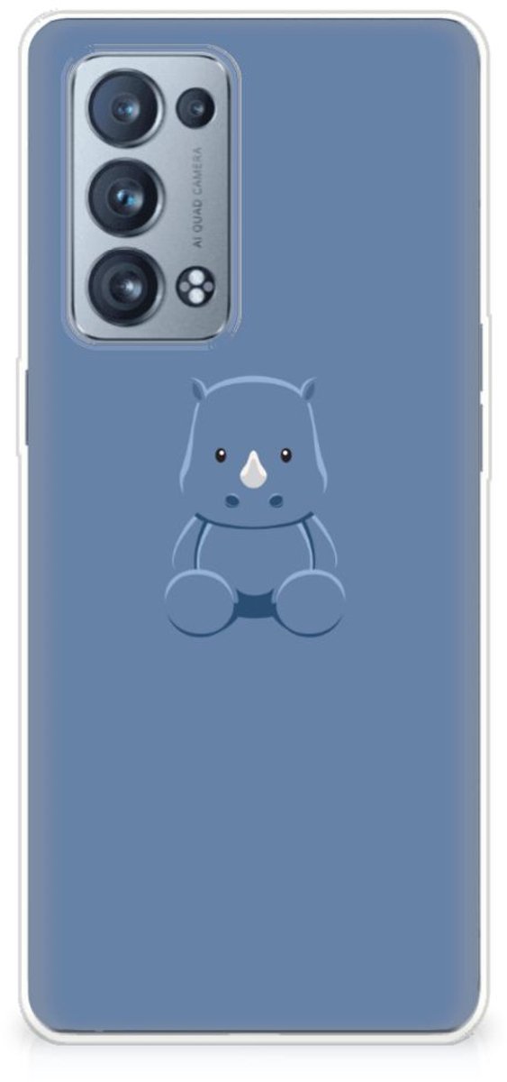 OPPO Reno 6 Pro Plus 5G Telefoonhoesje met Naam Baby Rhino