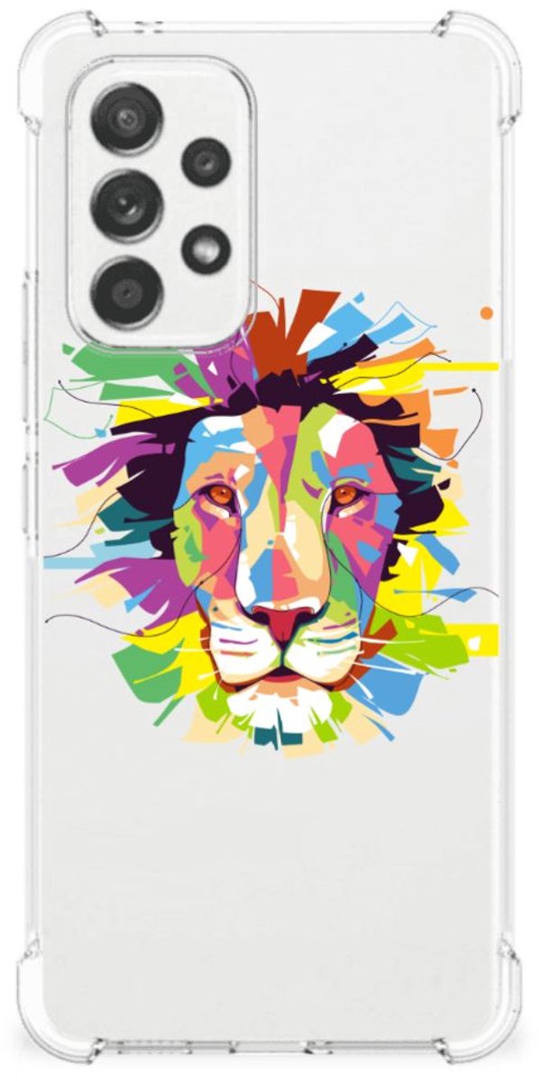 Samsung Galaxy A53 5G Stevig Bumper Hoesje Lion Color