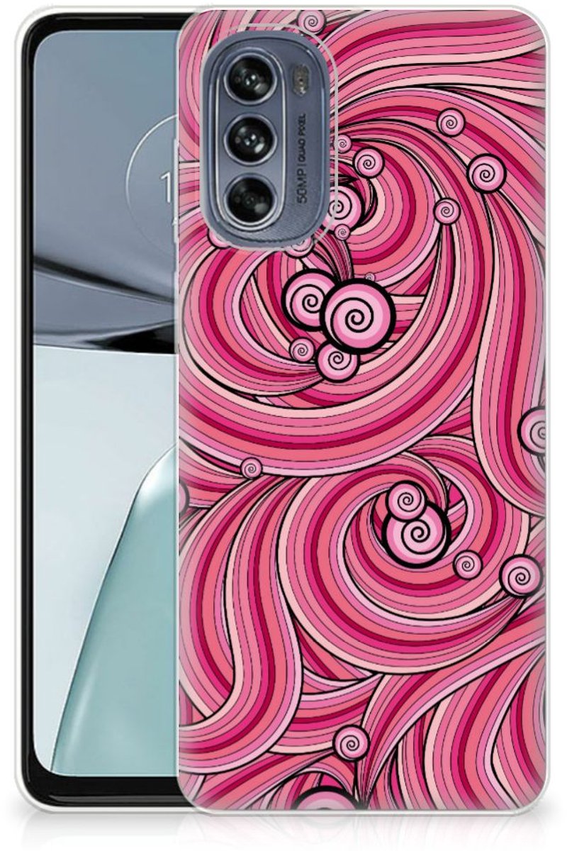 Motorola Moto G62 5G Hoesje maken Swirl Pink