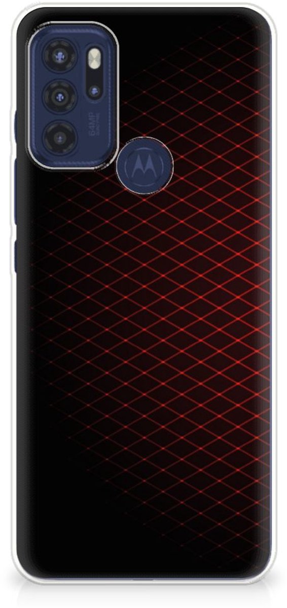 Motorola Moto G60s TPU bumper Geruit Rood